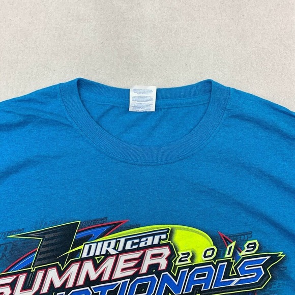 DIRTcar Summer Nationals Racing Graphic Tee Thrifted Vintage Style Size XL - Picture 8 of 9